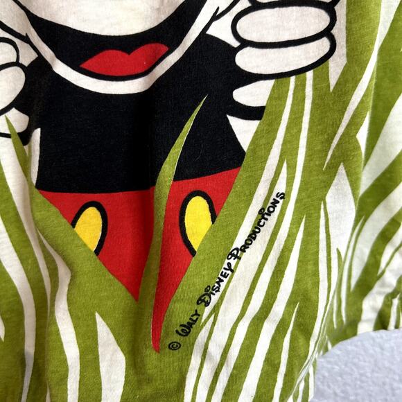 Vintage Mickey Disney Safari 90s AOP Italian Caro Amoroso Tee Size Small - Picture 2 of 4